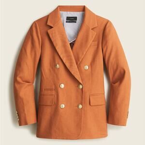 J. CREW Bristol Blazer Stretch Linen Blend Pale Clay Tan Camel Sz 14 $288 {TT45}